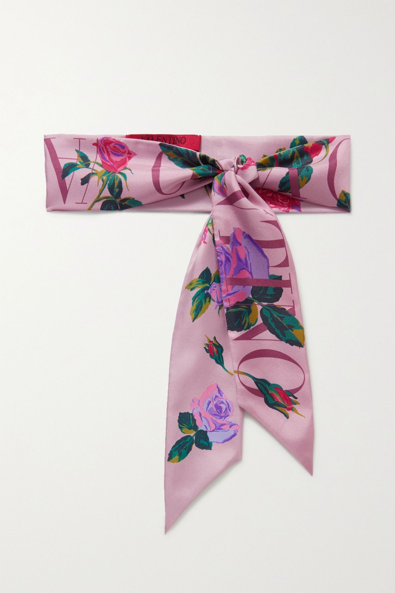 Valentino Garavani printed silk-twill scarf - 1