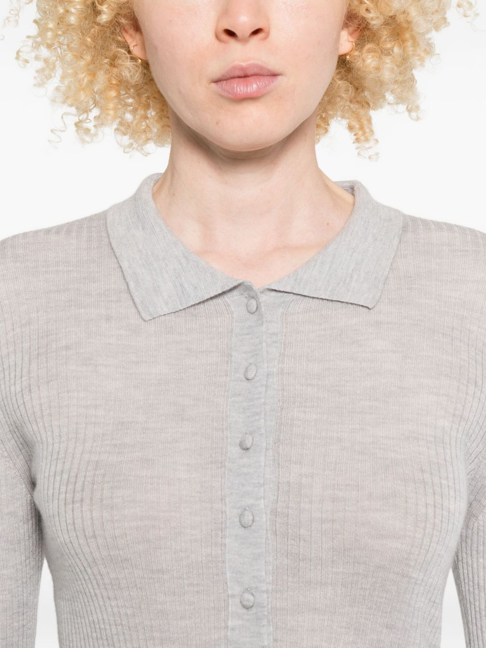 ribbed polo top - 5