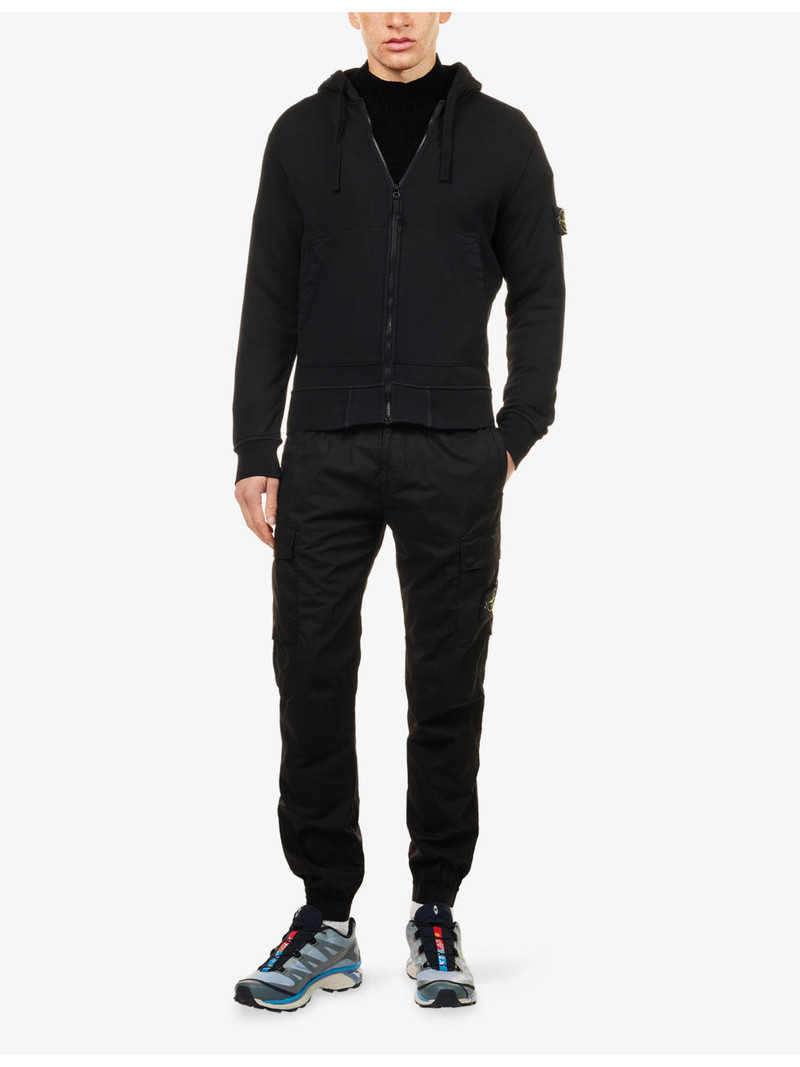Stone Island Brand-Patch Zip-Up Cotton Hoody outlook