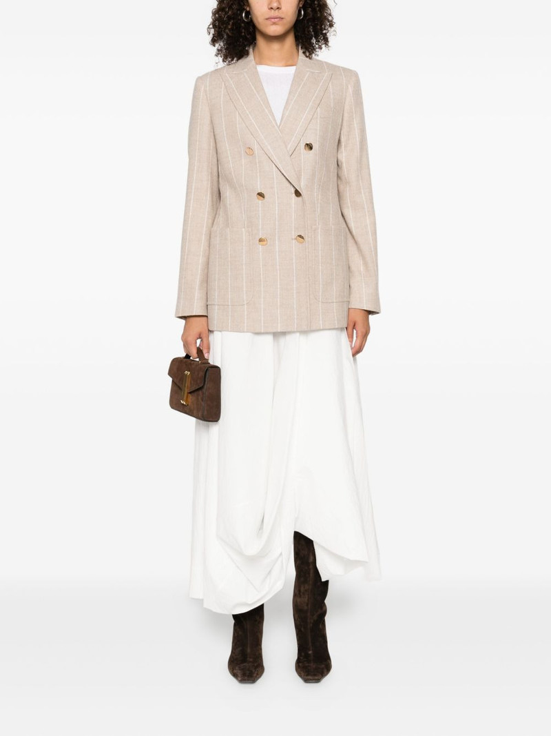 Max Mara striped double-breasted blazer outlook