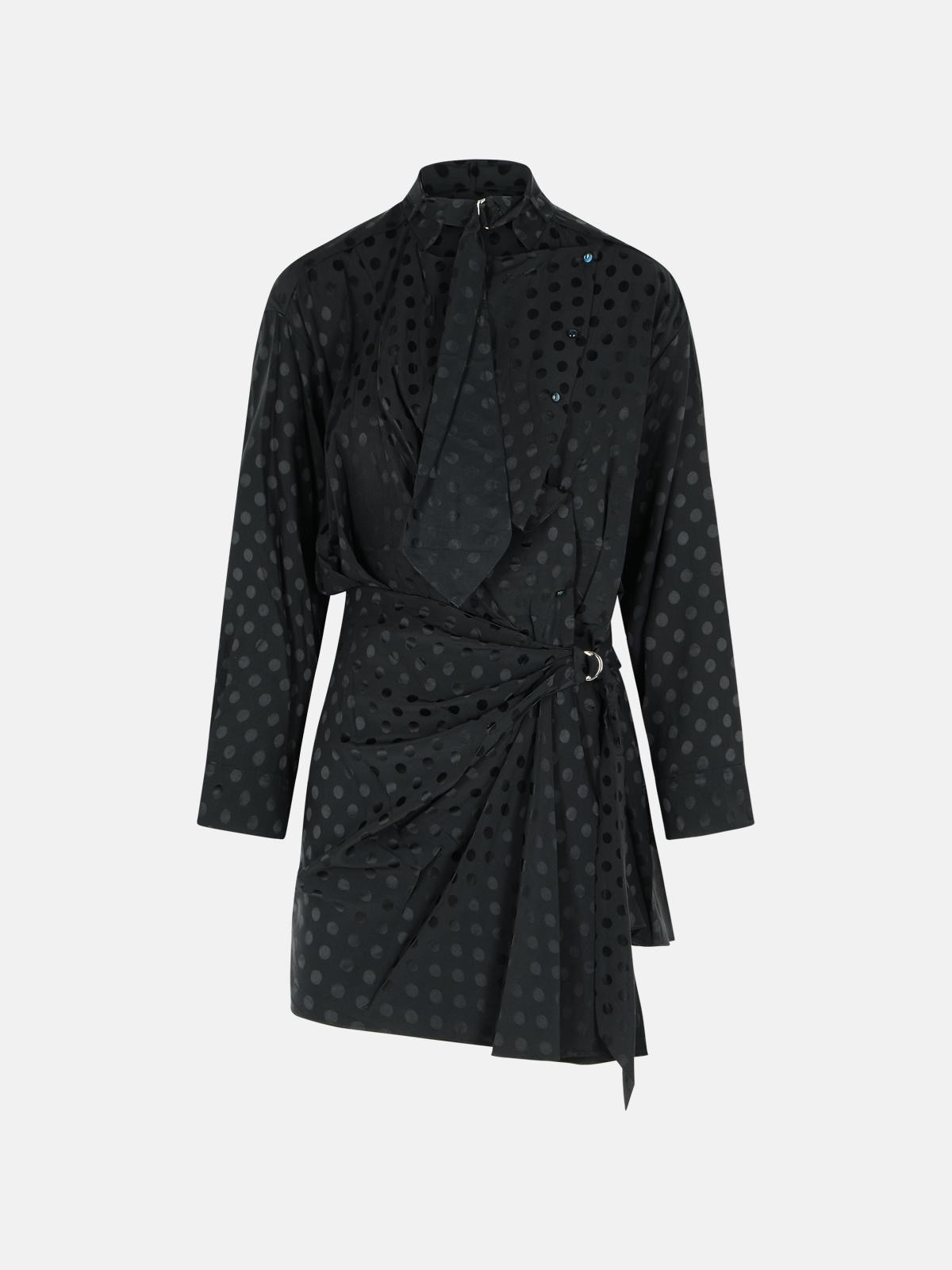 BLACK SILK DRESS - 1