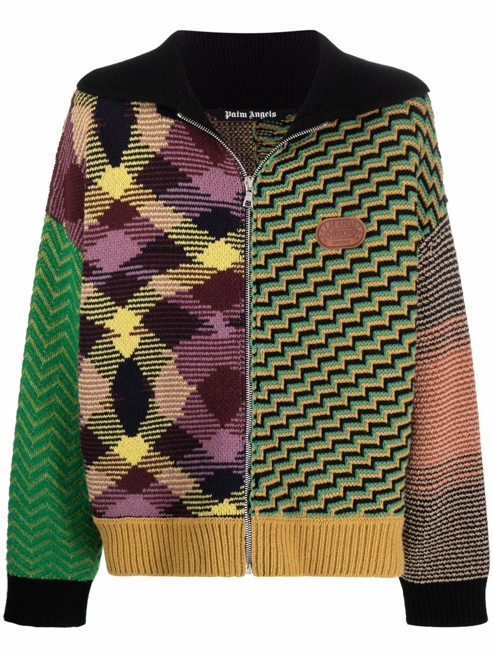 x Missoni jacquard patchwork knitted cardigan - 1