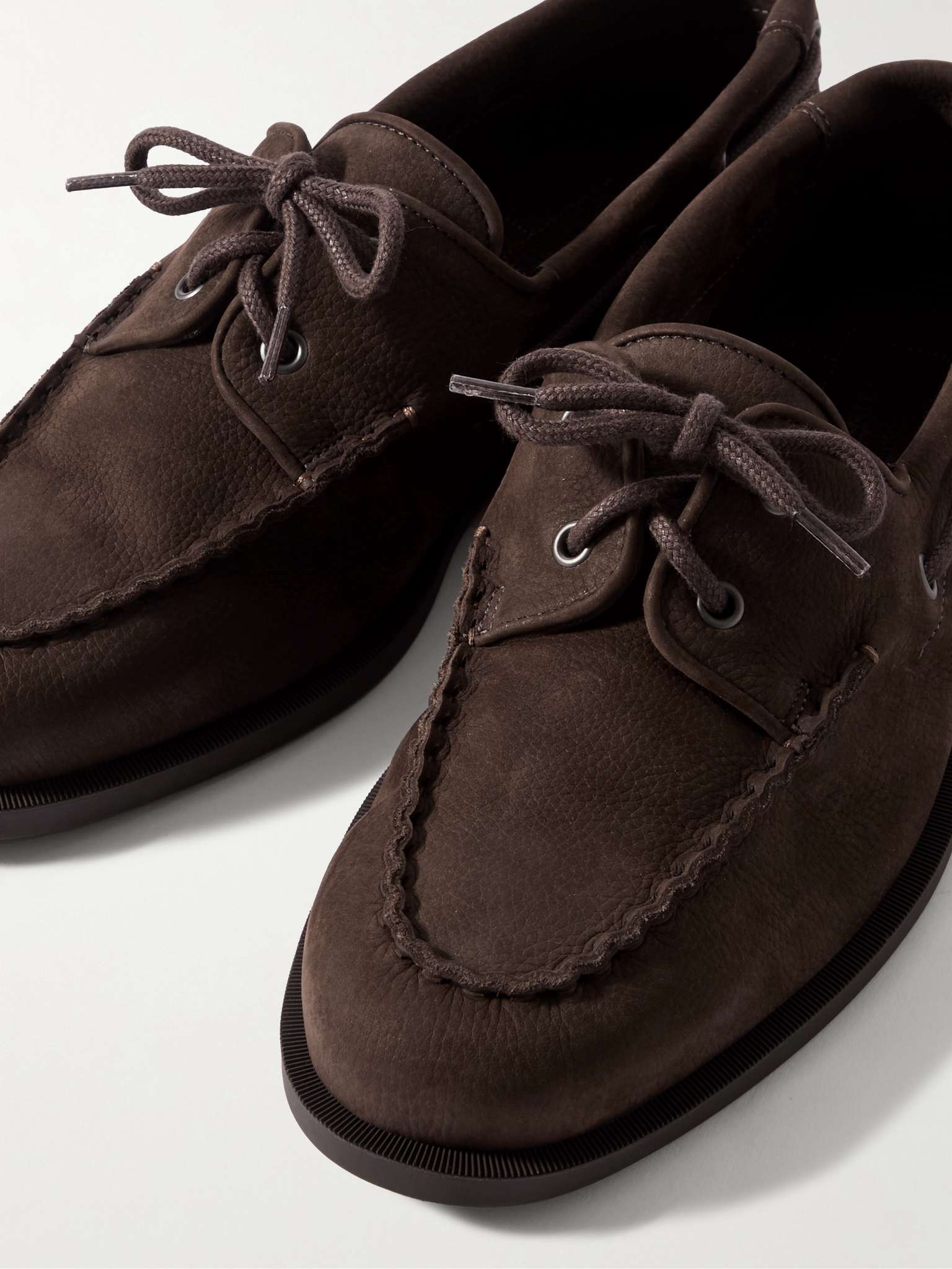 Foil Leather Boat Shoes - 6