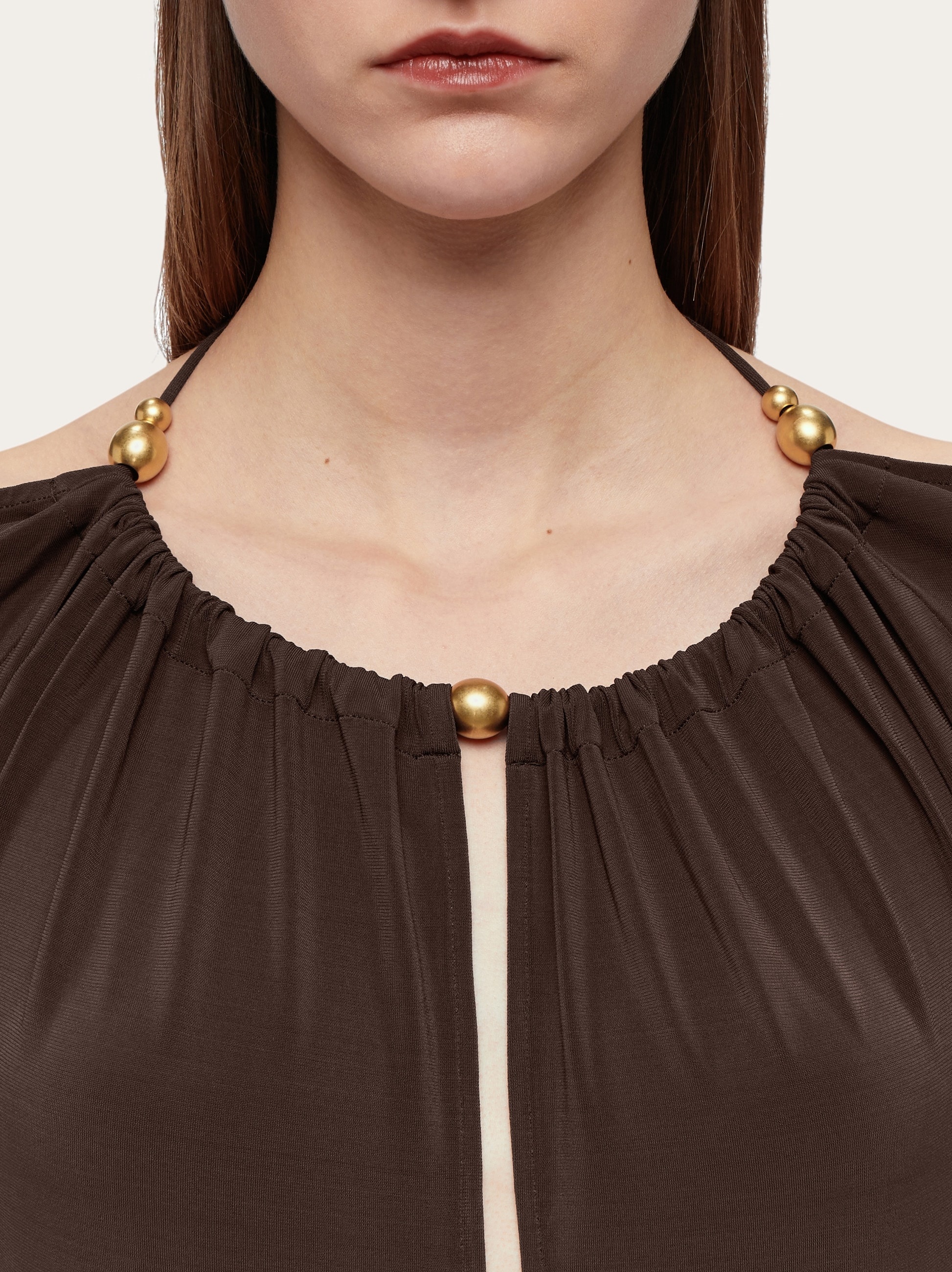 Long crepe dress - 5