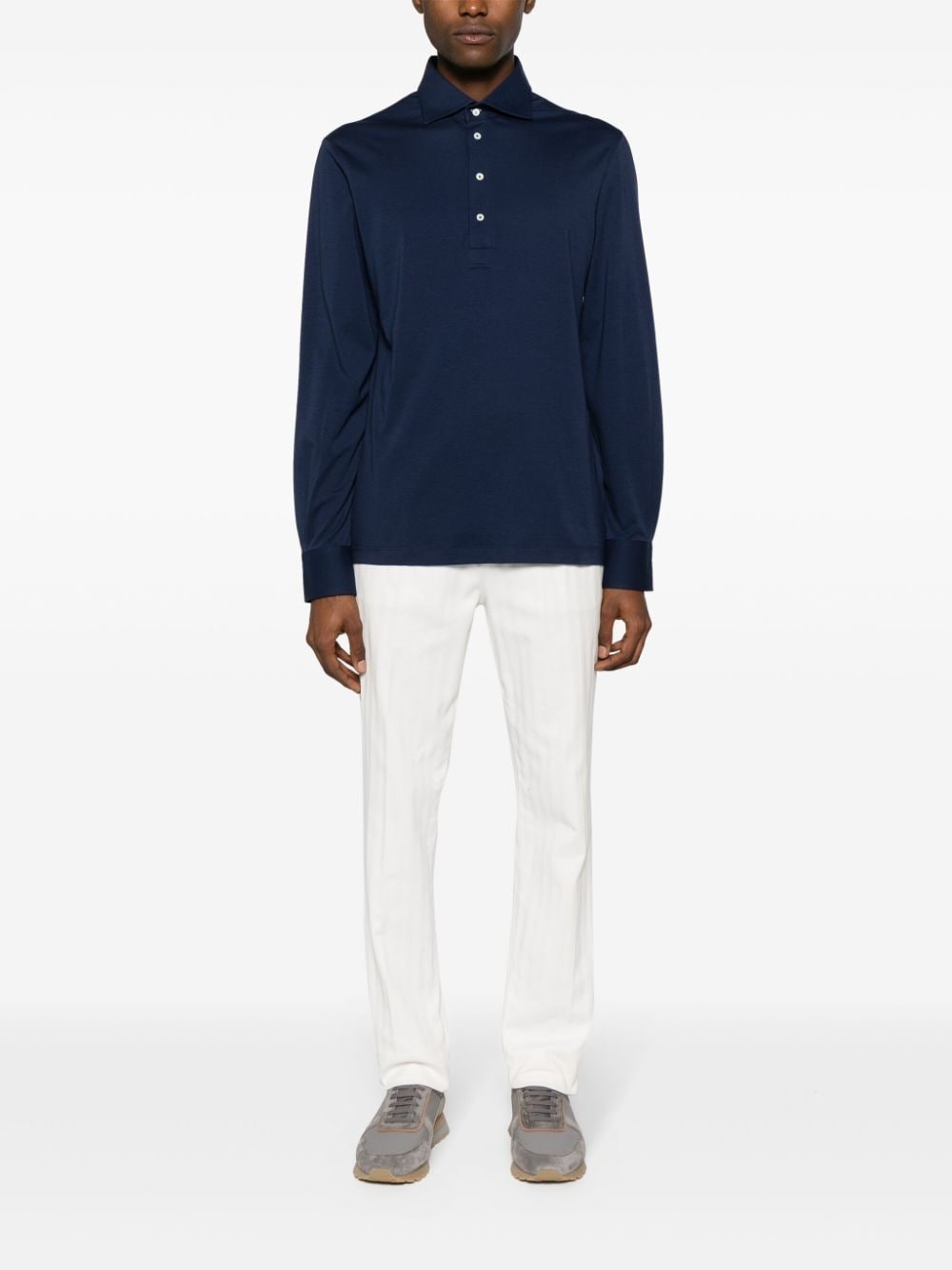 cotton-blend polo shirt - 2