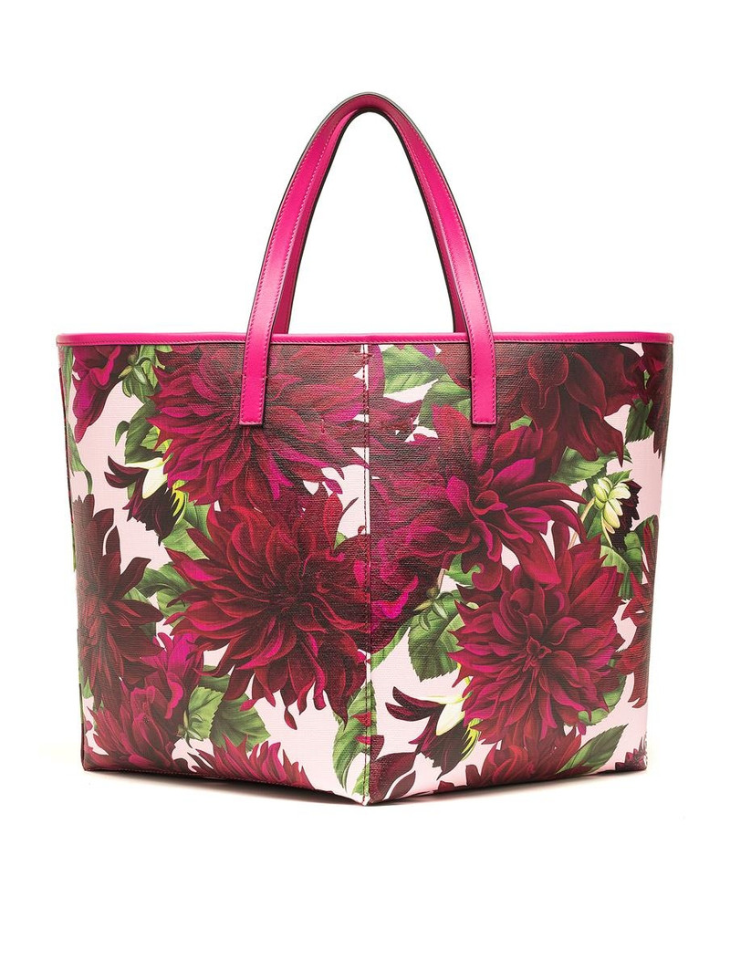 MEDIUM DAHLIA PRINTED SQUARE TOTE 3