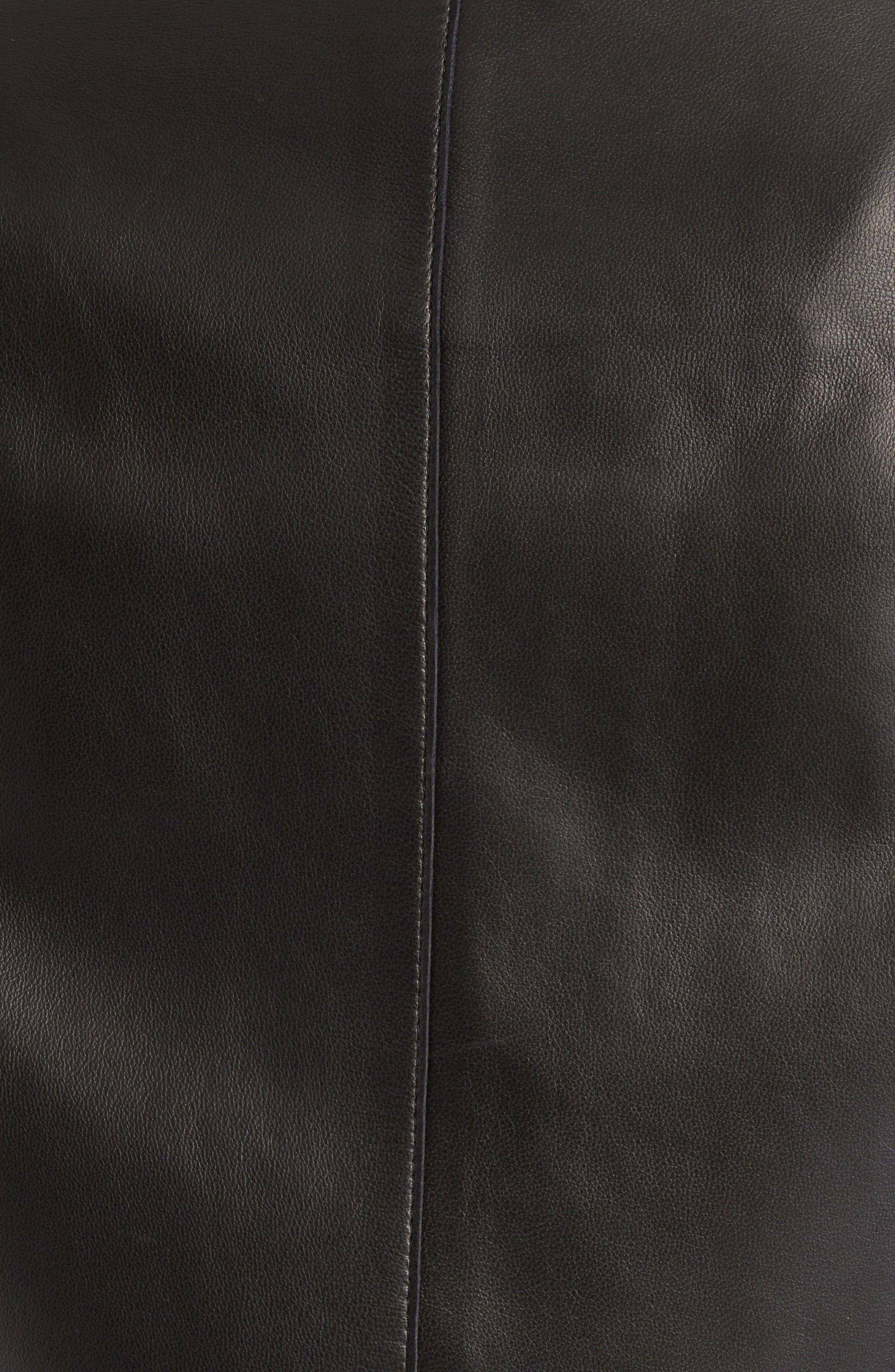 Akris Collarless Lambskin Leather Jacket in Black at Nordstrom - 6