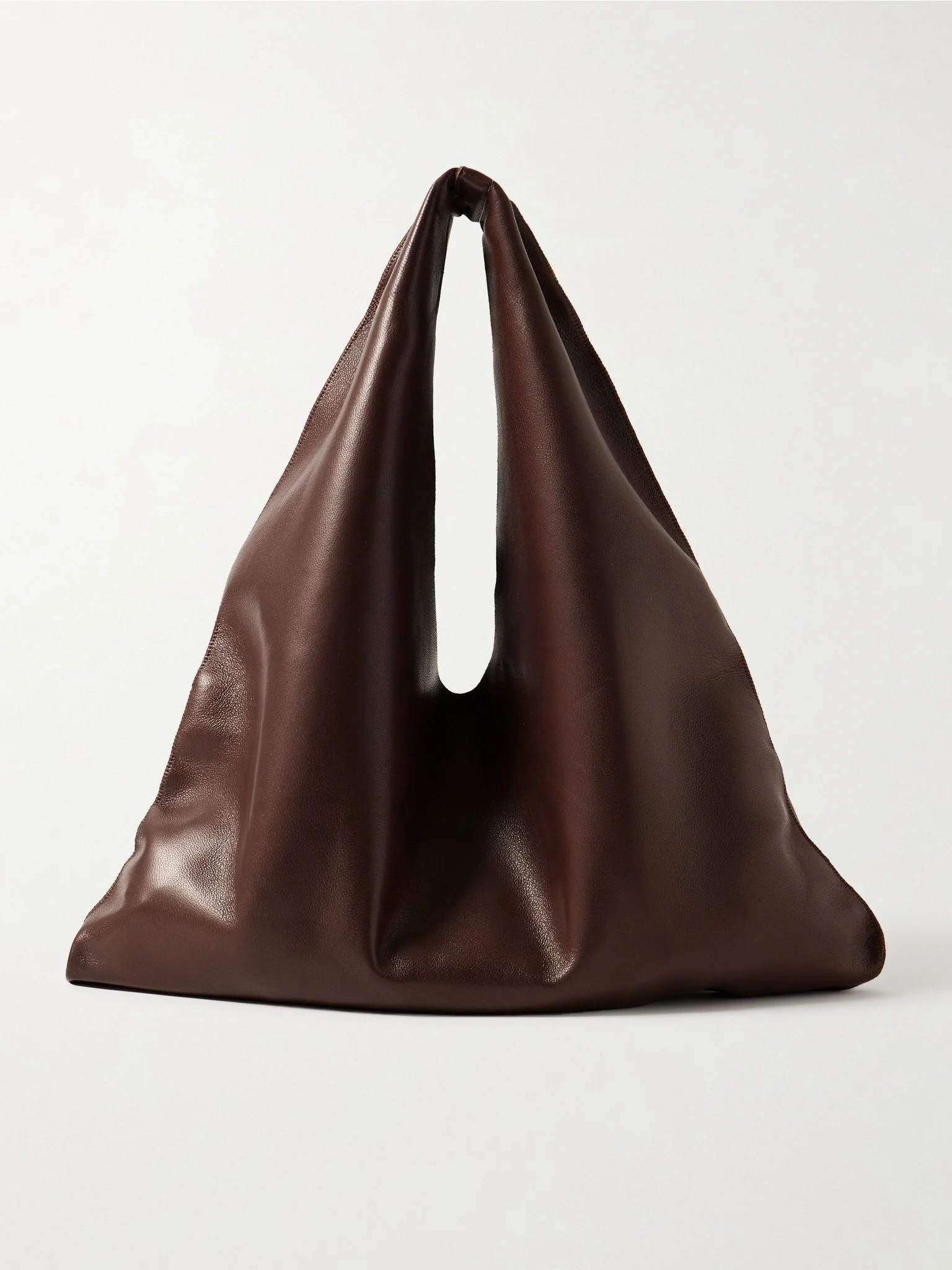 Bindle small leather shoulder bag Chocolate - 1