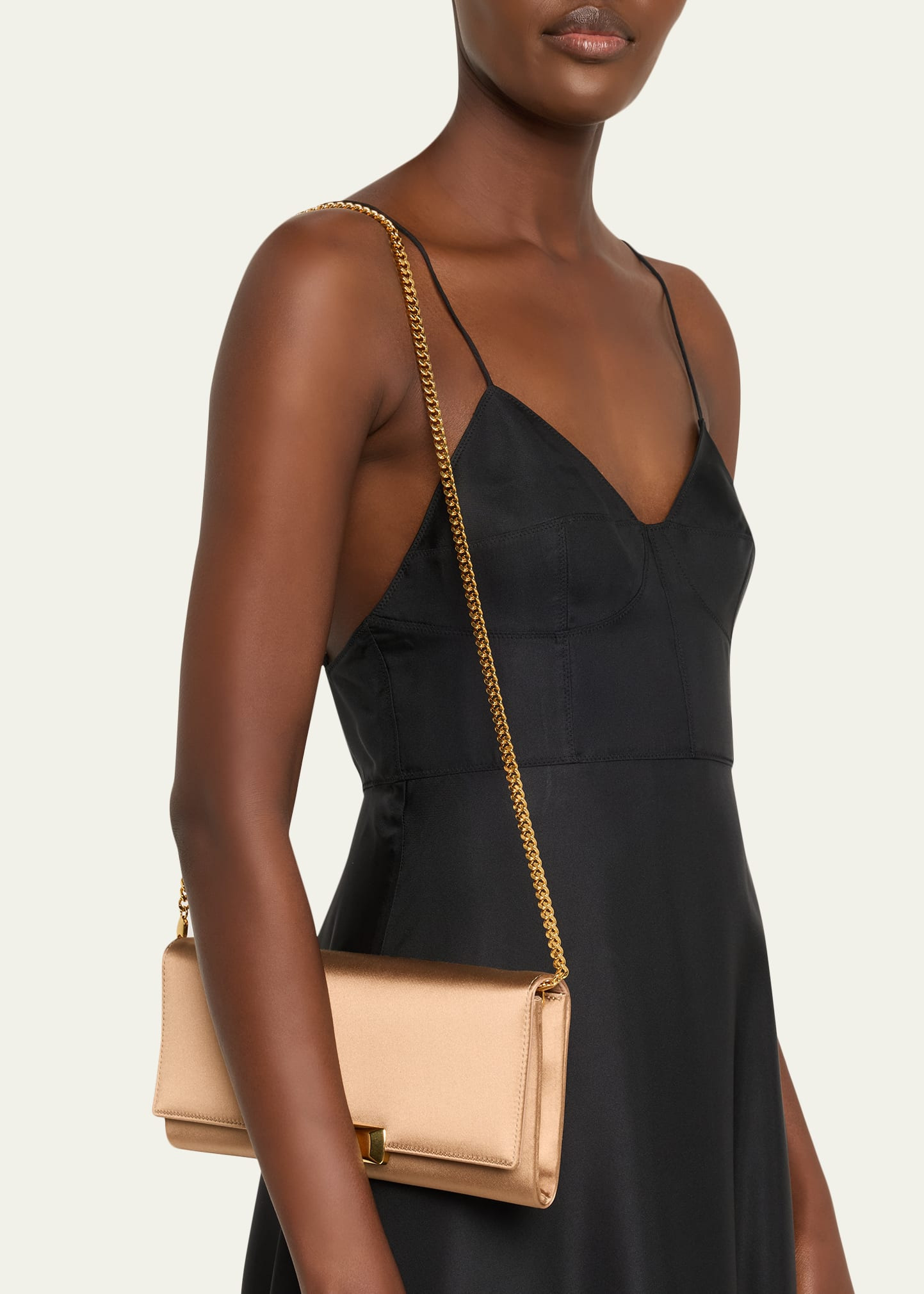Bar Clutch Bag in Satin - 2
