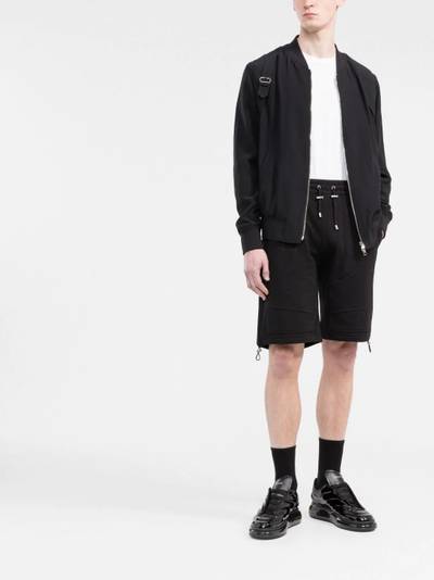 Balmain panelled Bermuda track shorts outlook