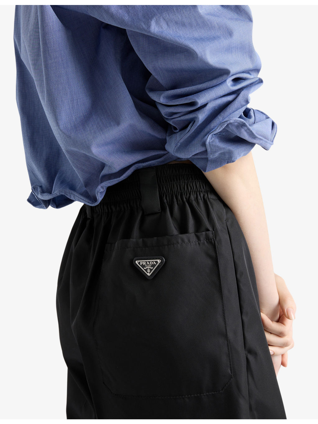 Logo-Plaque Creased Woven Trousers - 5