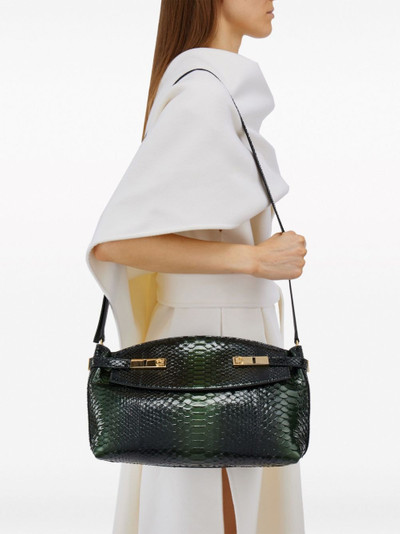FERRAGAMO snakeskin-effect leather clutch bag outlook