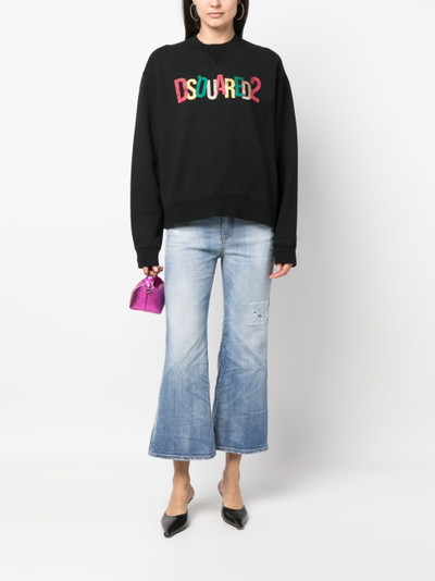 DSQUARED2 faded-effect flared trousers outlook