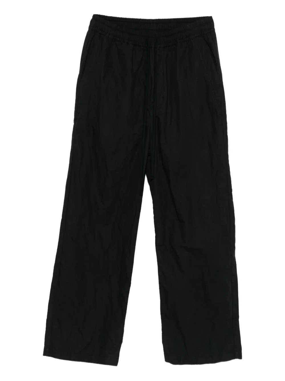 elastic-waist straight-leg trousers - 1