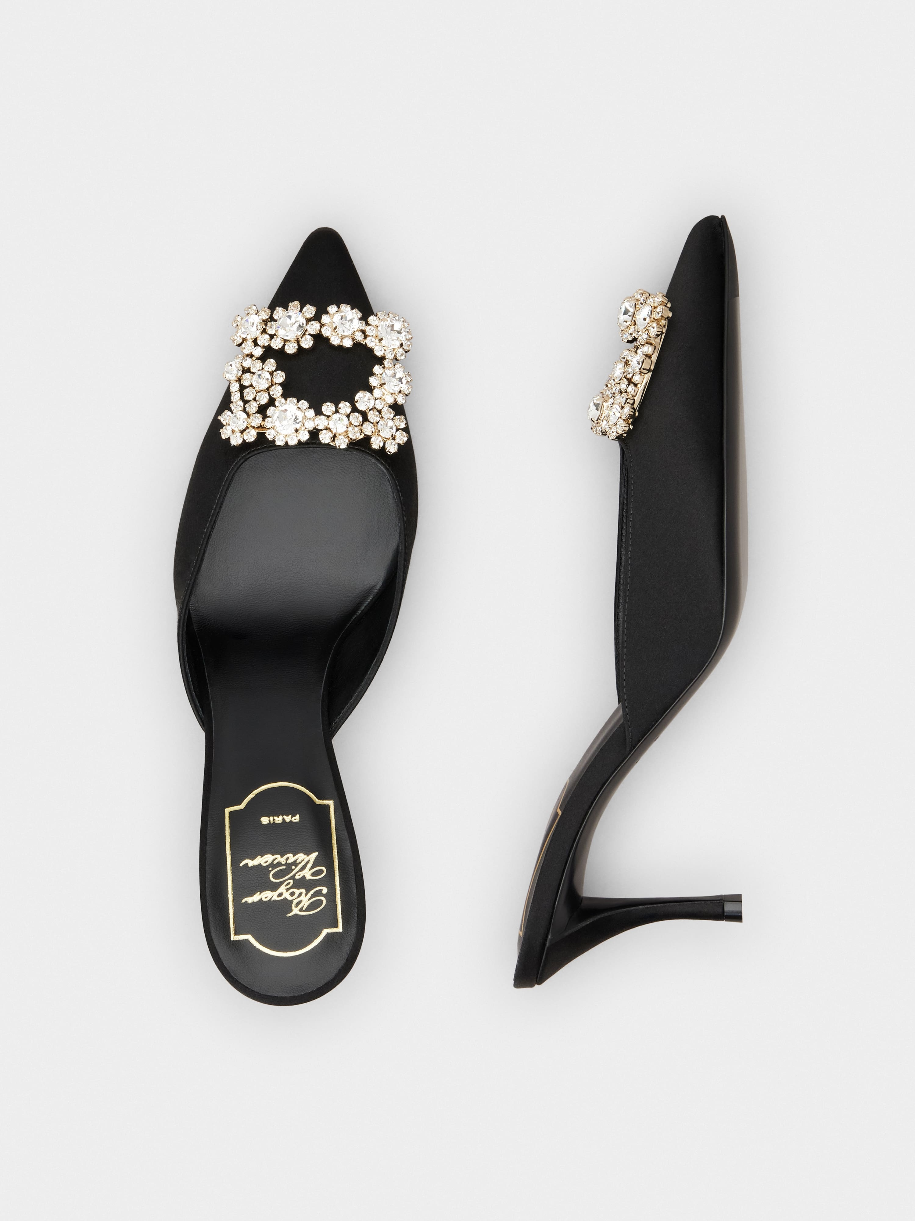 Efflorescence Mules in satin - 4