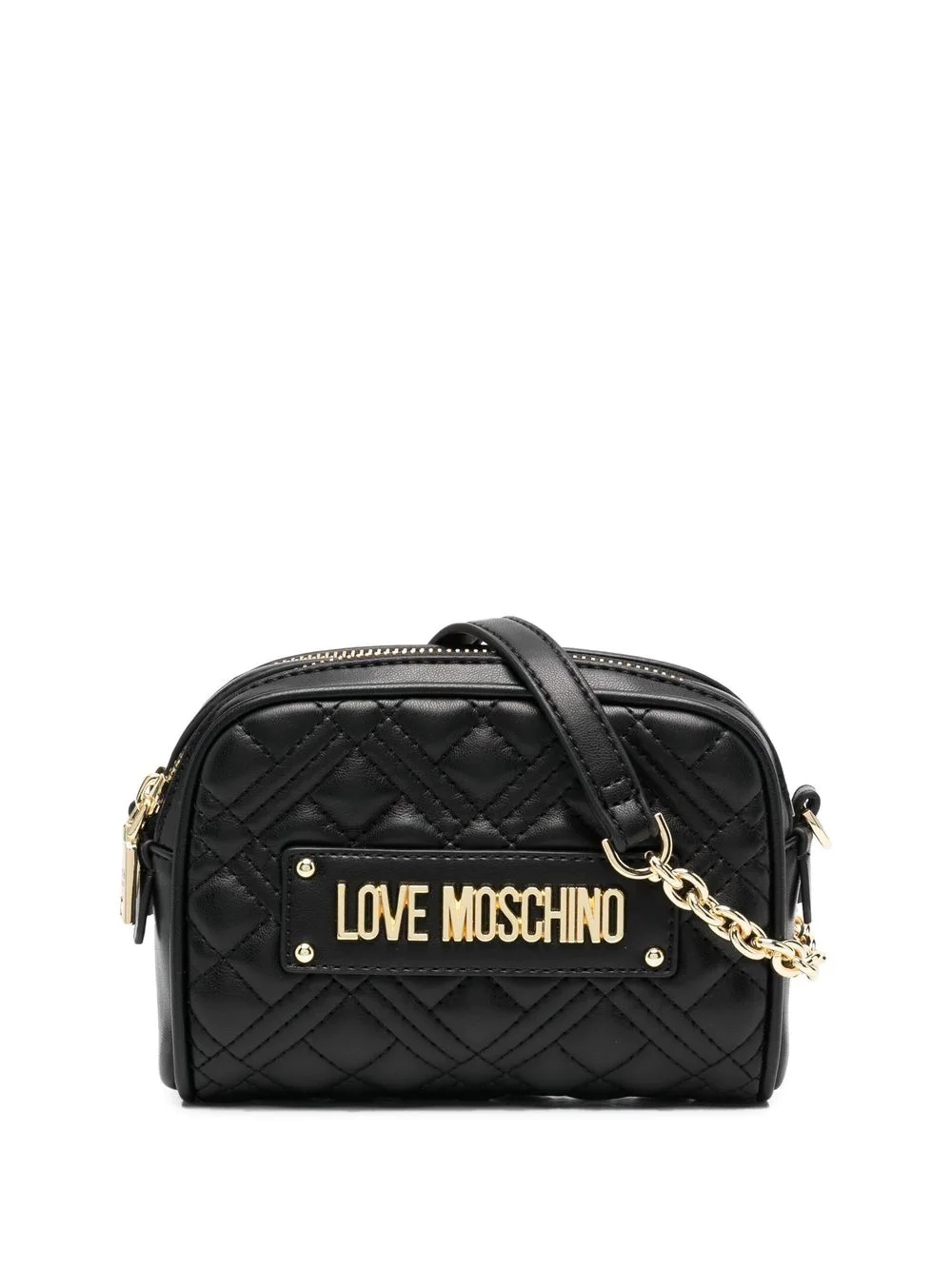 quilted logo-plaque crossbody-bag - 1