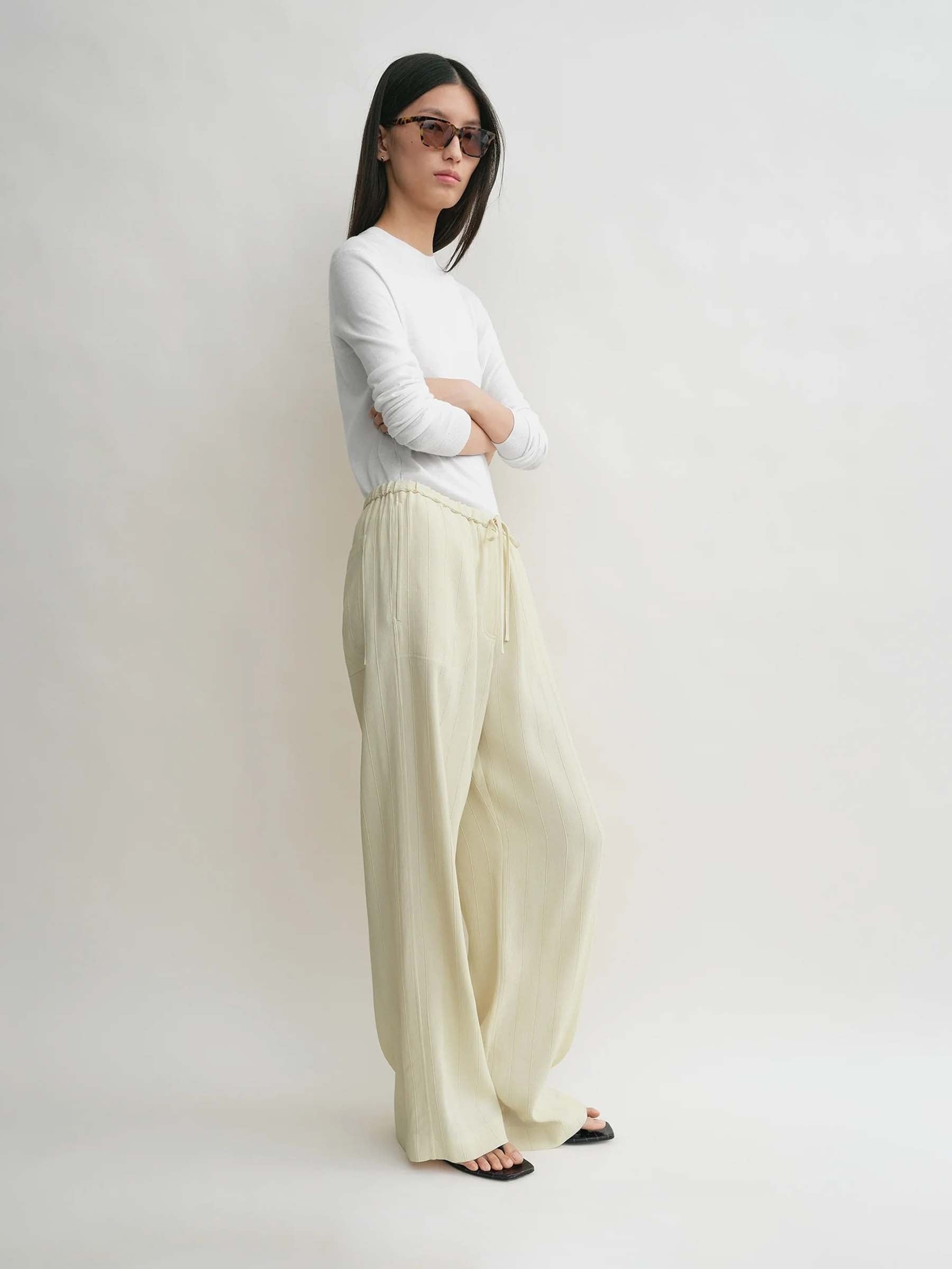 STRIPED LINEN PANTS - 2