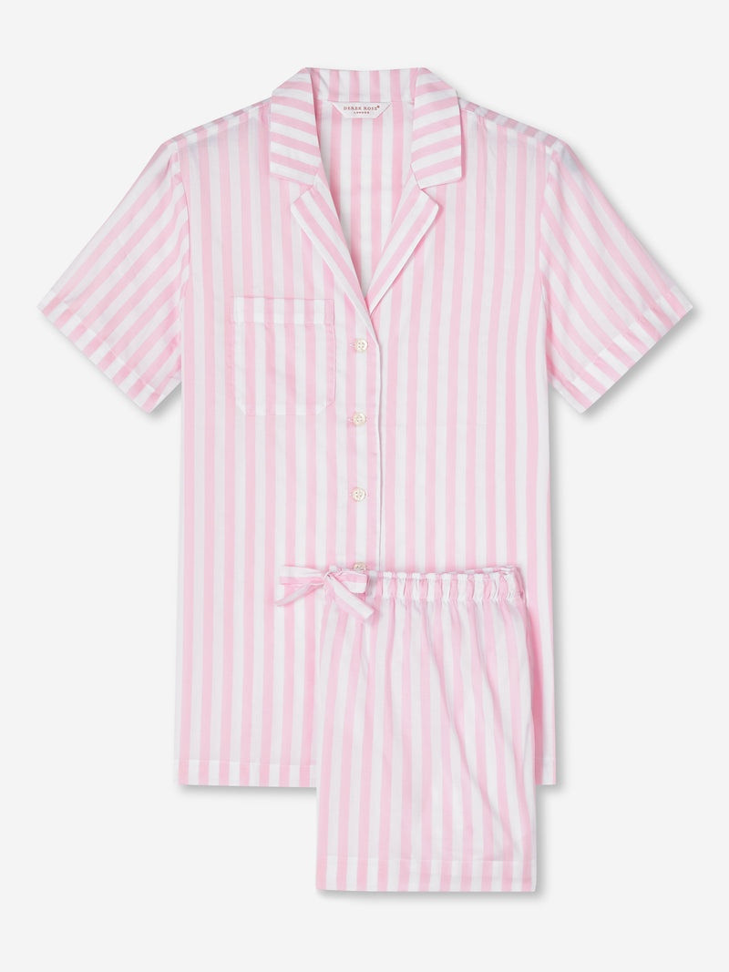 Women's Short Pyjamas Capri 20 Cotton Pink 1