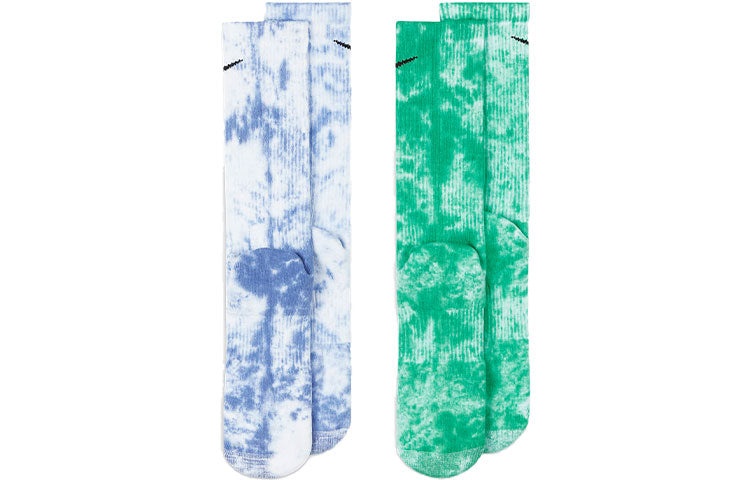 Nike Everyday Plus Tie-Dye Sports Stockings Unisex 2 Pairs Purple/Green DM3407-903 - 4