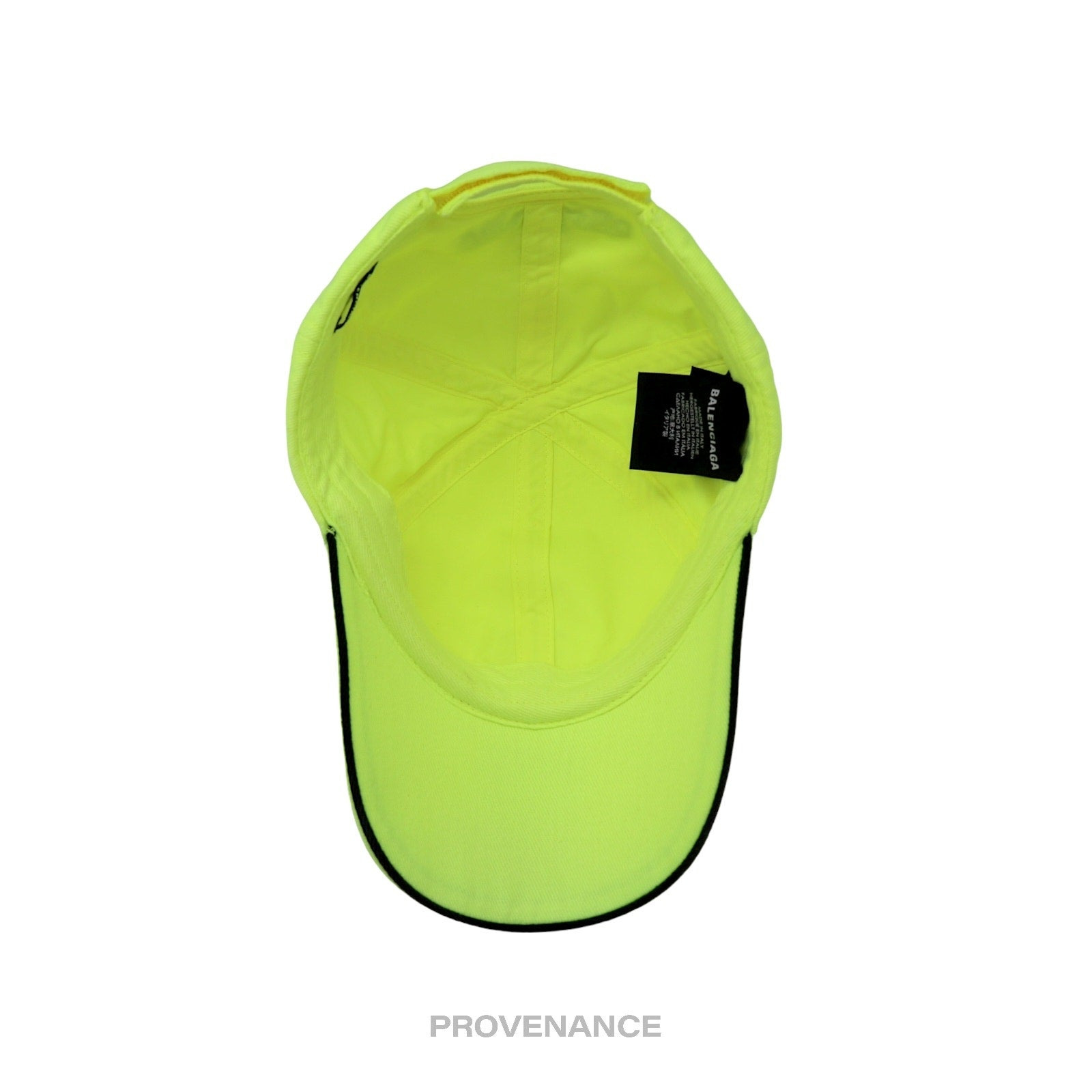 Balenciaga Soccer Crest Embroidered Logo Cap - Neon - 7