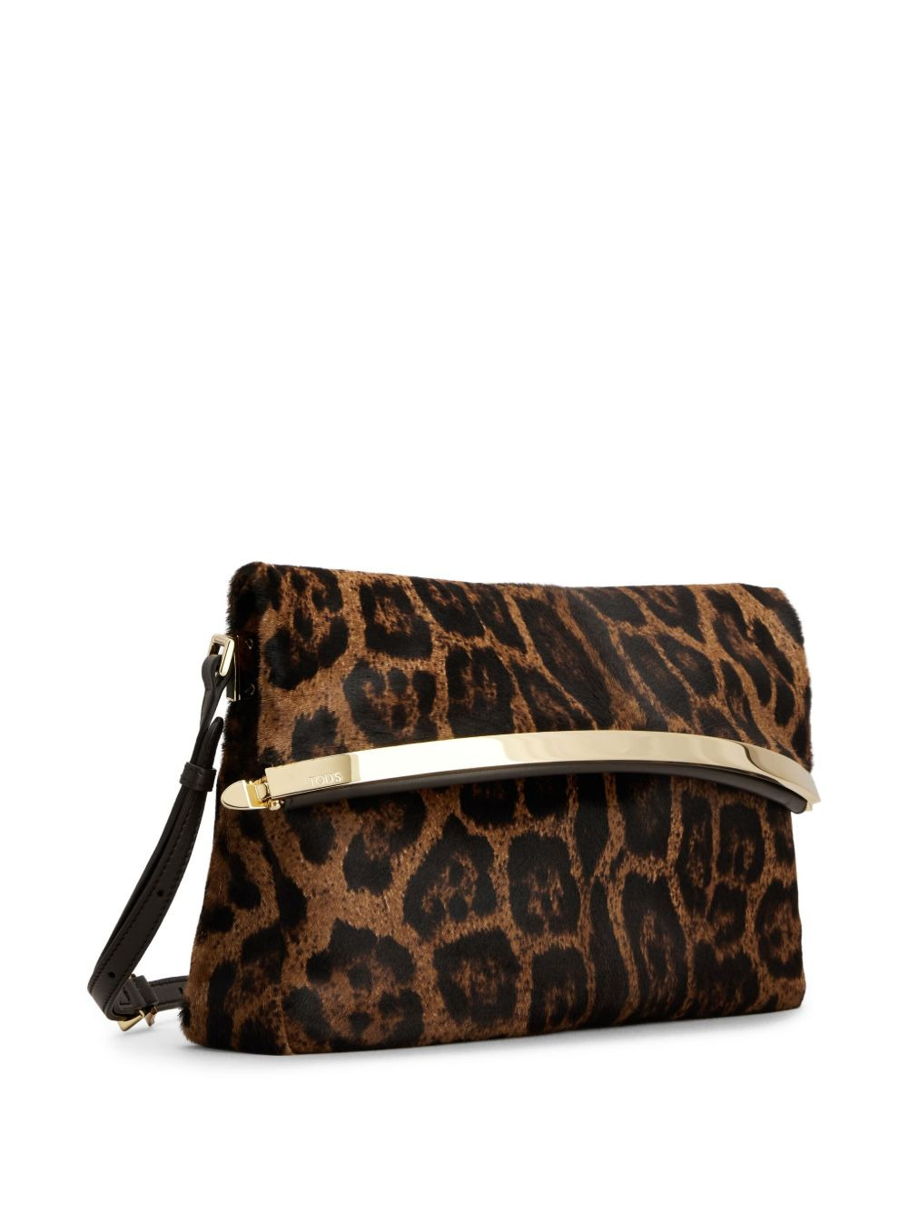 animal-print cutch bag - 3