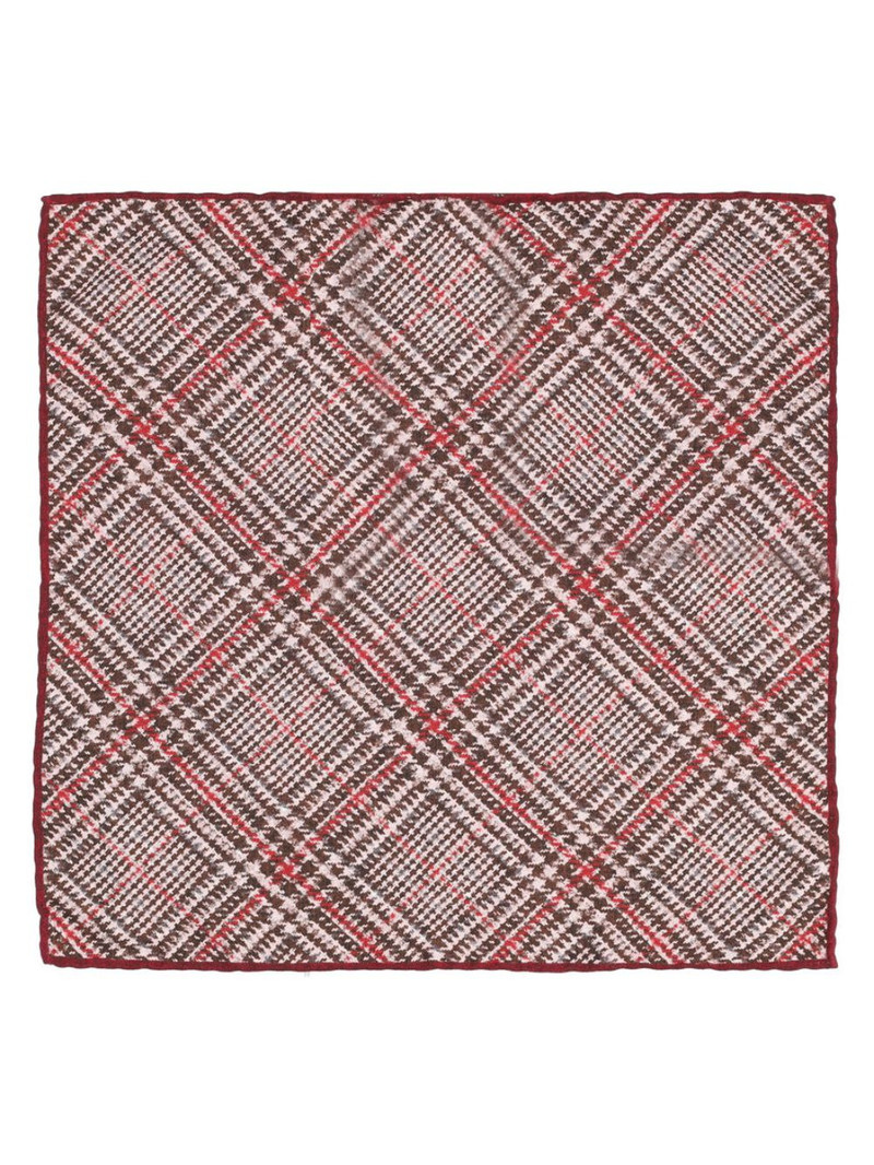 Brunello Cucinelli prince-of-wales polka-dot pocket square outlook