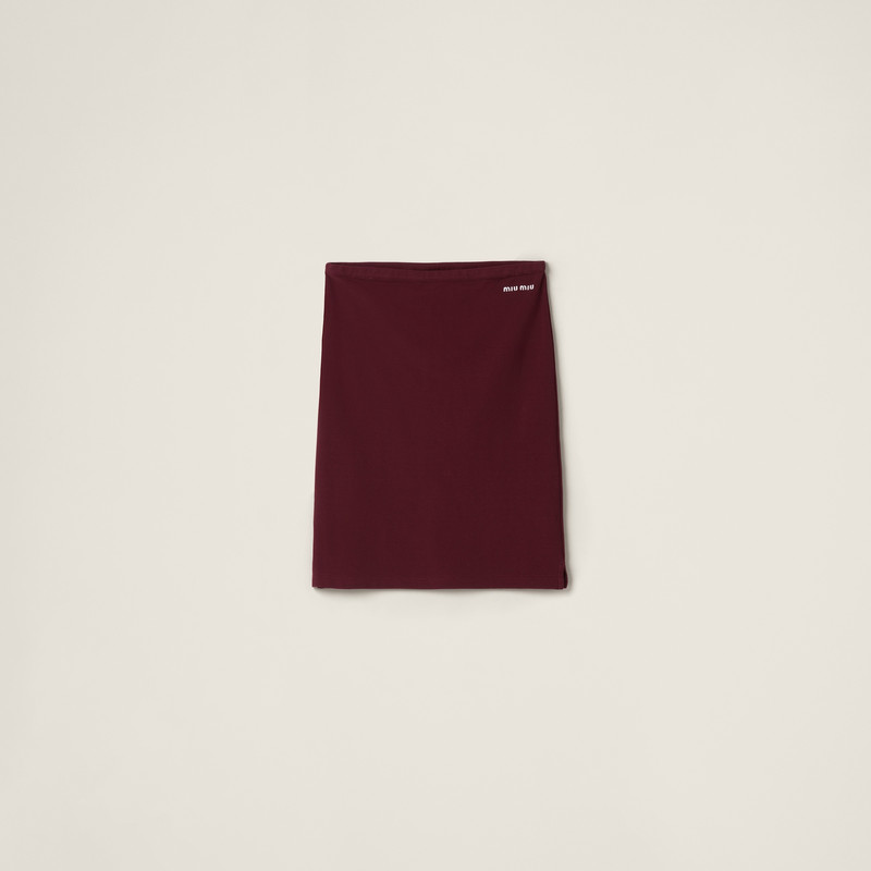 Cotton piqué skirt 1