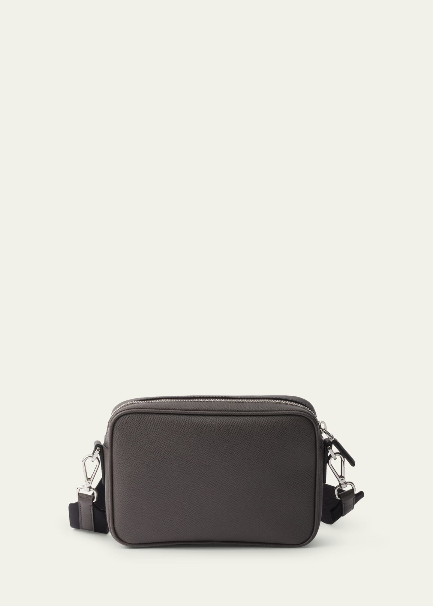 Men's Saffiano Leather Crossbody Bag with Pouch - 3