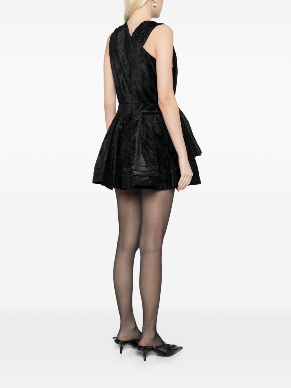 asymmetric bow-detail dress - 4