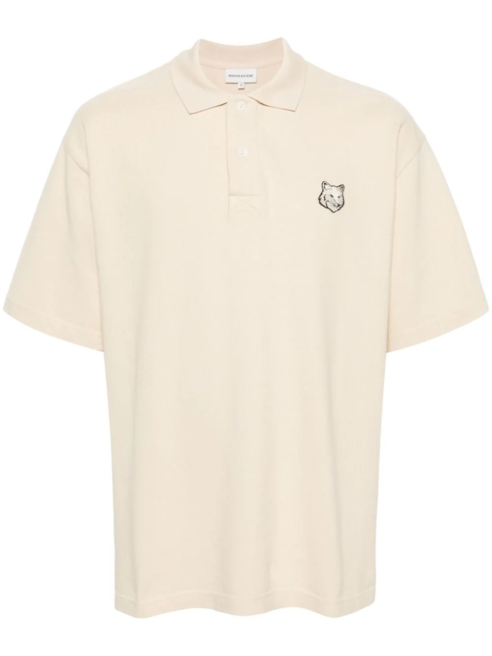 fox-motif cotton polo shirt - 1