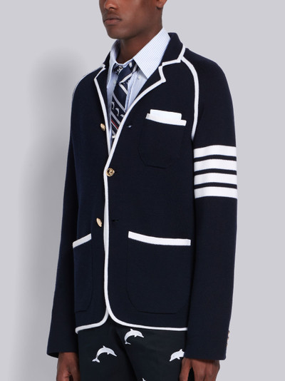 Thom Browne Navy Milano Stitch Sack Jacket  outlook