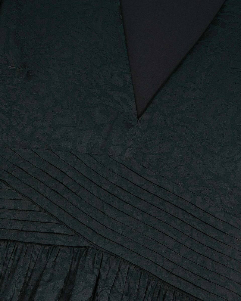 DARK GREEN LEOPARD JACQUARD MAXI DRESS 7
