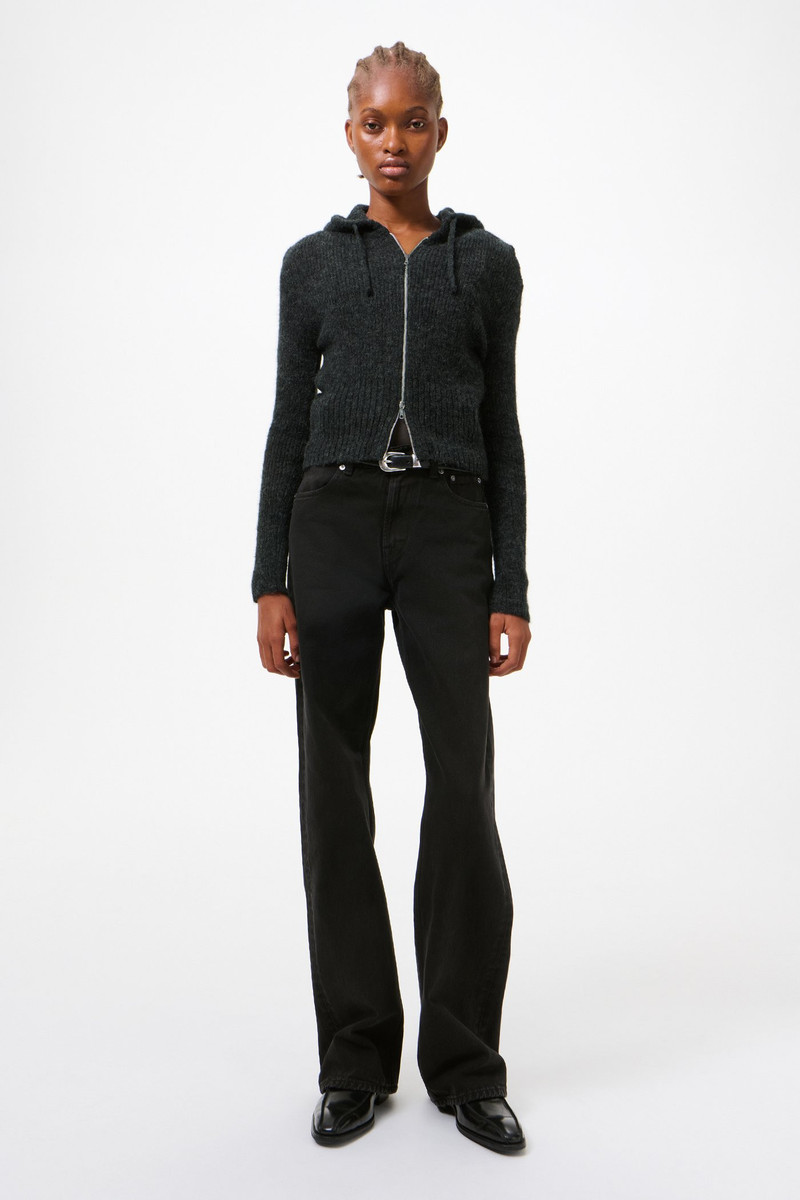 Our Legacy Compact Hood Charcoal Melange Fuzzy Alpaca outlook