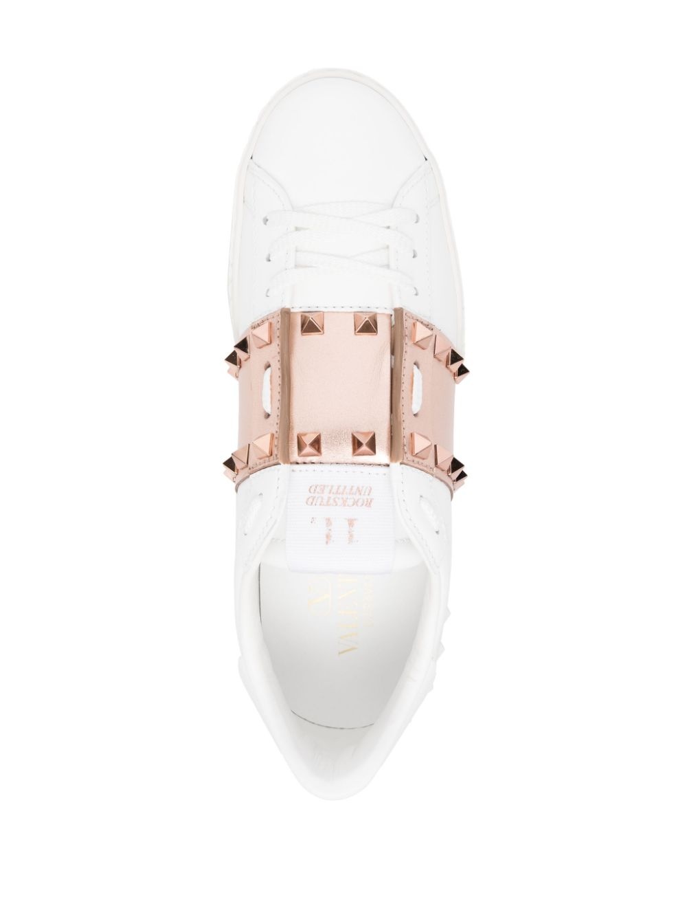 Rockstud leather sneakers - 4