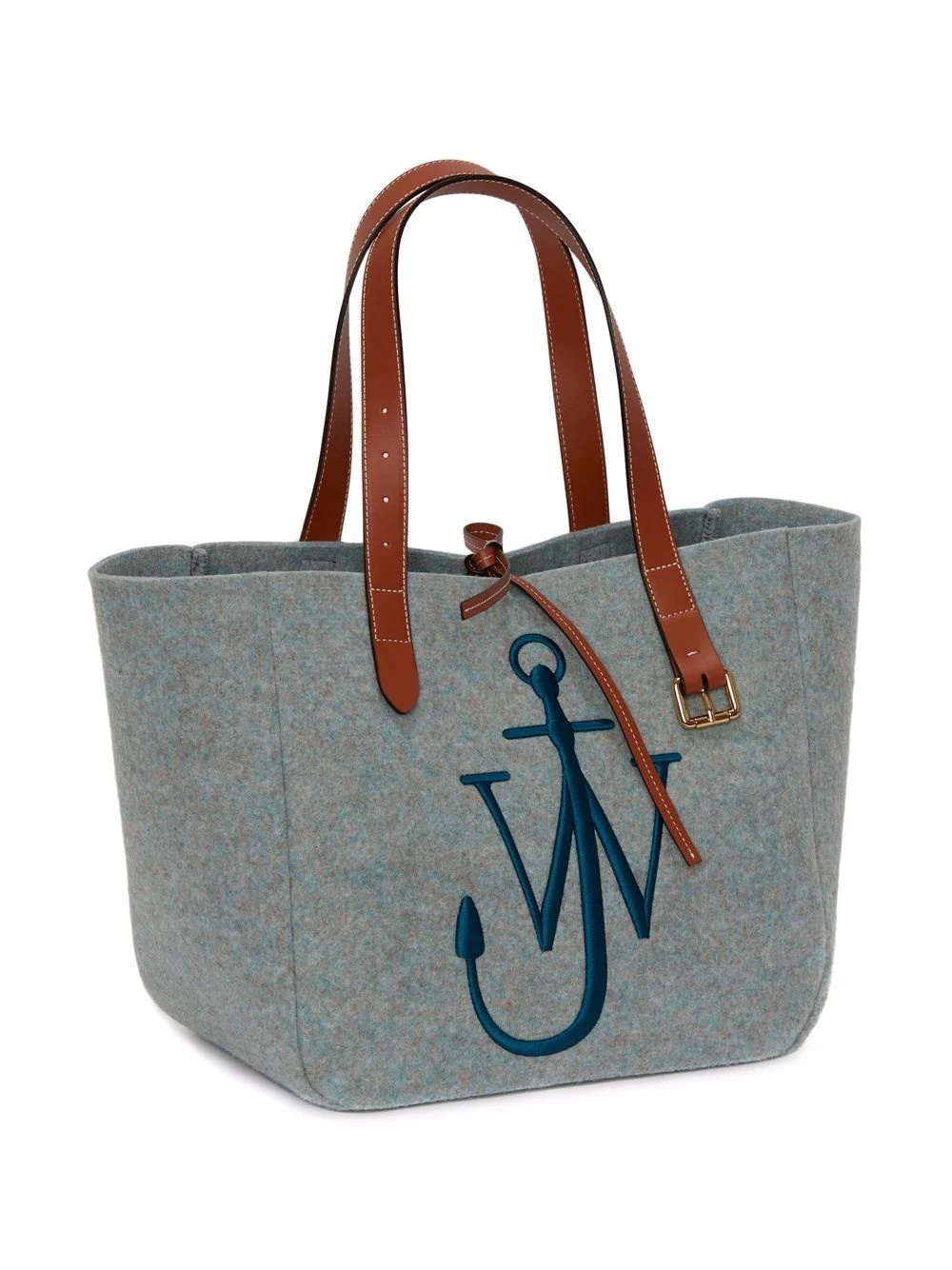 logo-embroidered Belt tote - 3