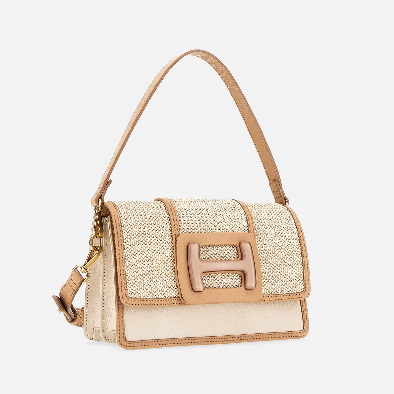 Hogan H-Bag Crossbody Bag Beige Pink 3