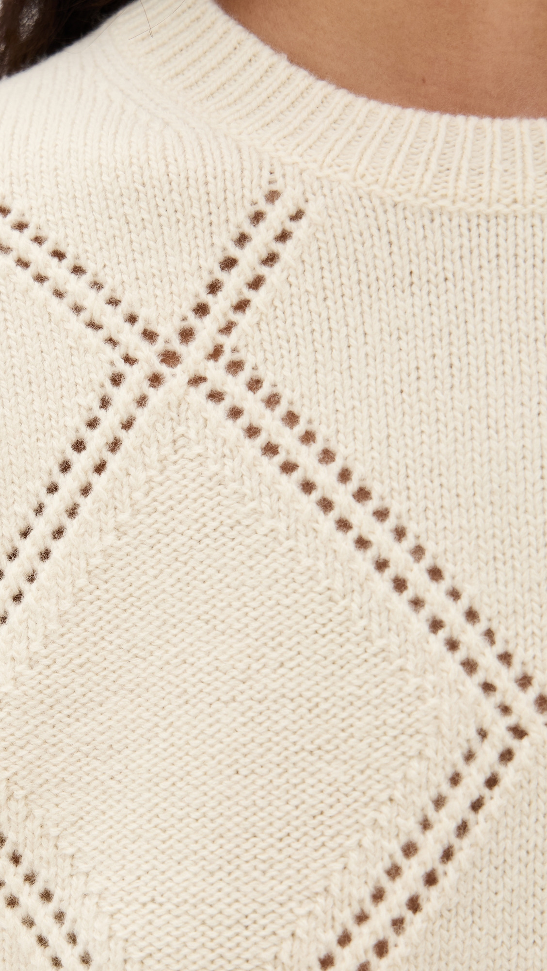 Textured Argyle Sweater - 5
