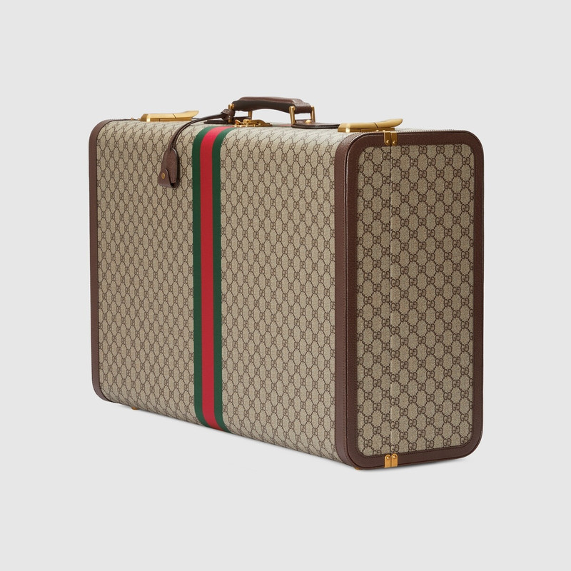 GUCCI GG extra large suitcase with Web outlook