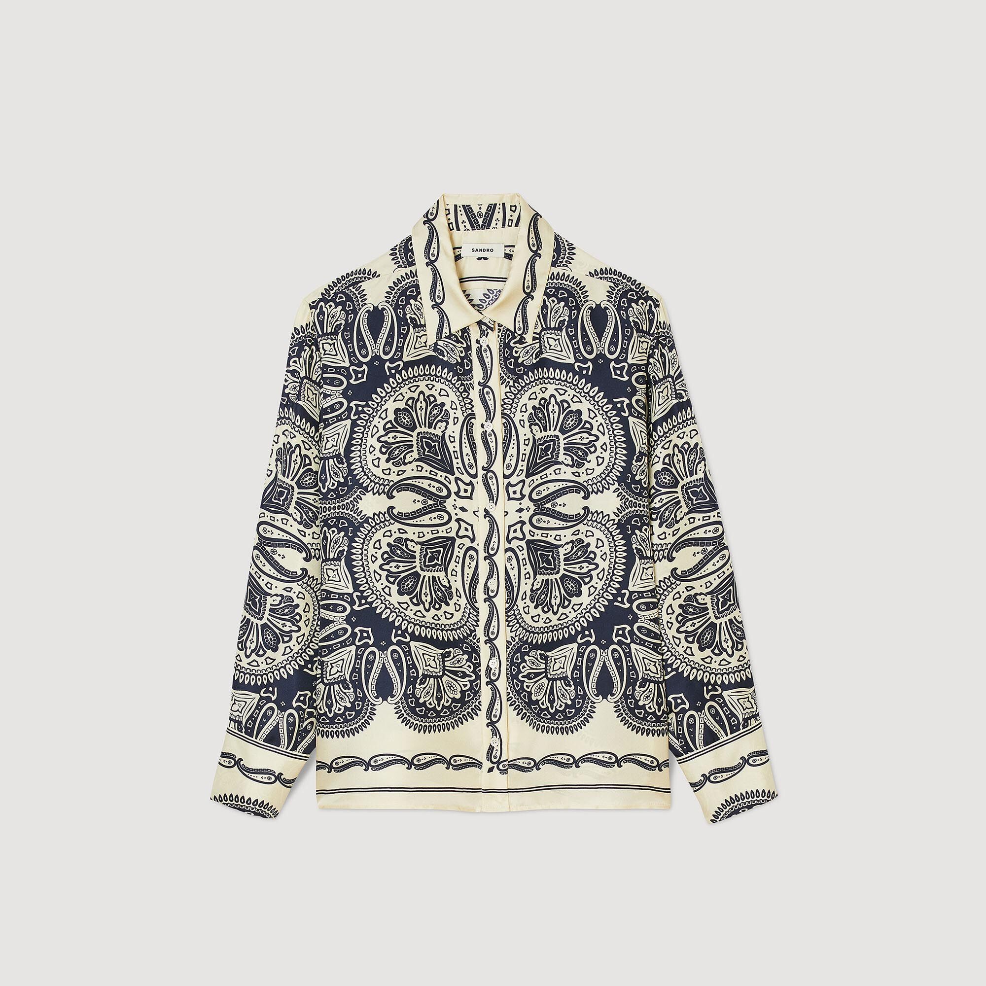 PATTERNED SILK SHIRT - 1