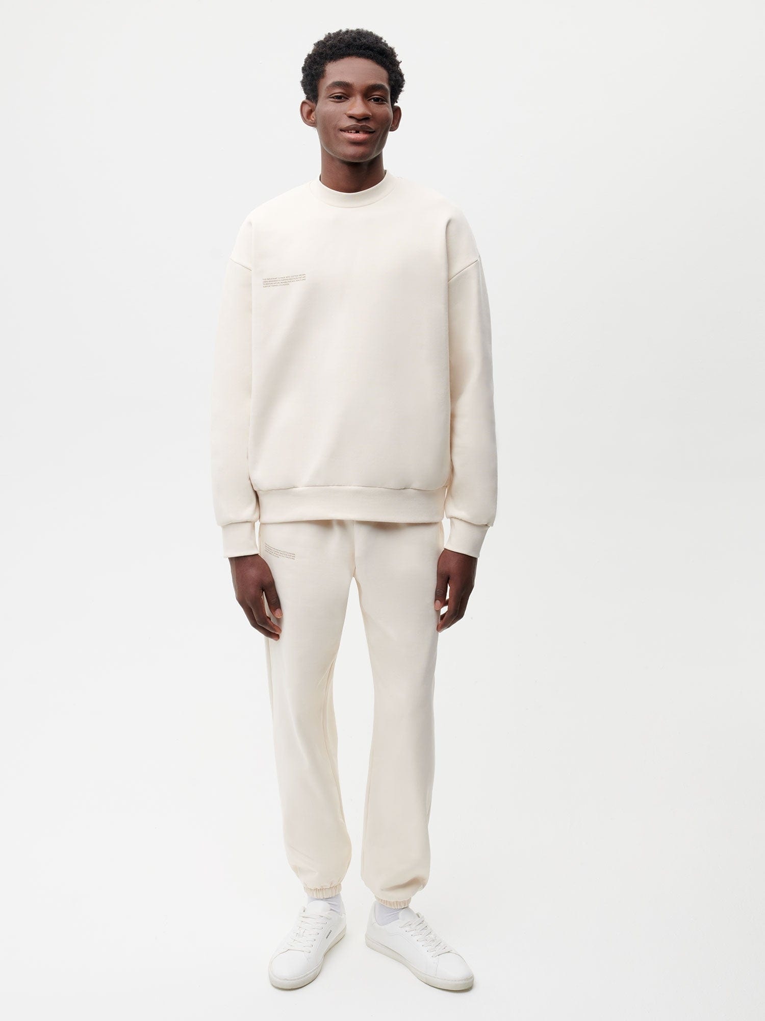 Mens In Conversion Cotton Track Pants - Cotton White - 2