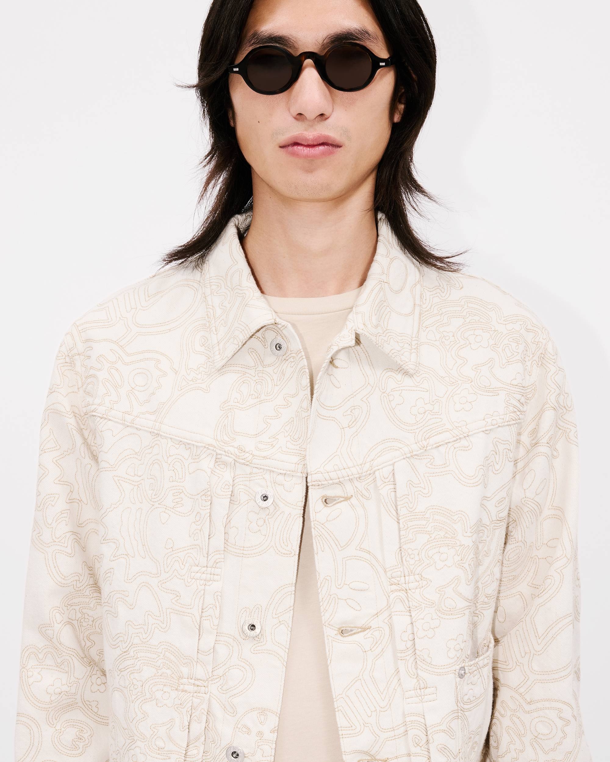 'KENZO by Verdy' embroidered trucker jacket in japanese denim - 6