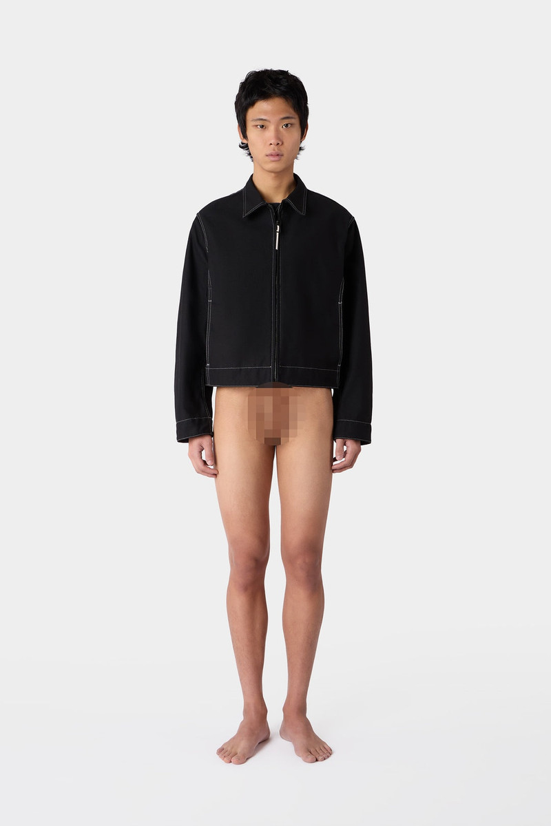 BOMBER / black & black stripes 6