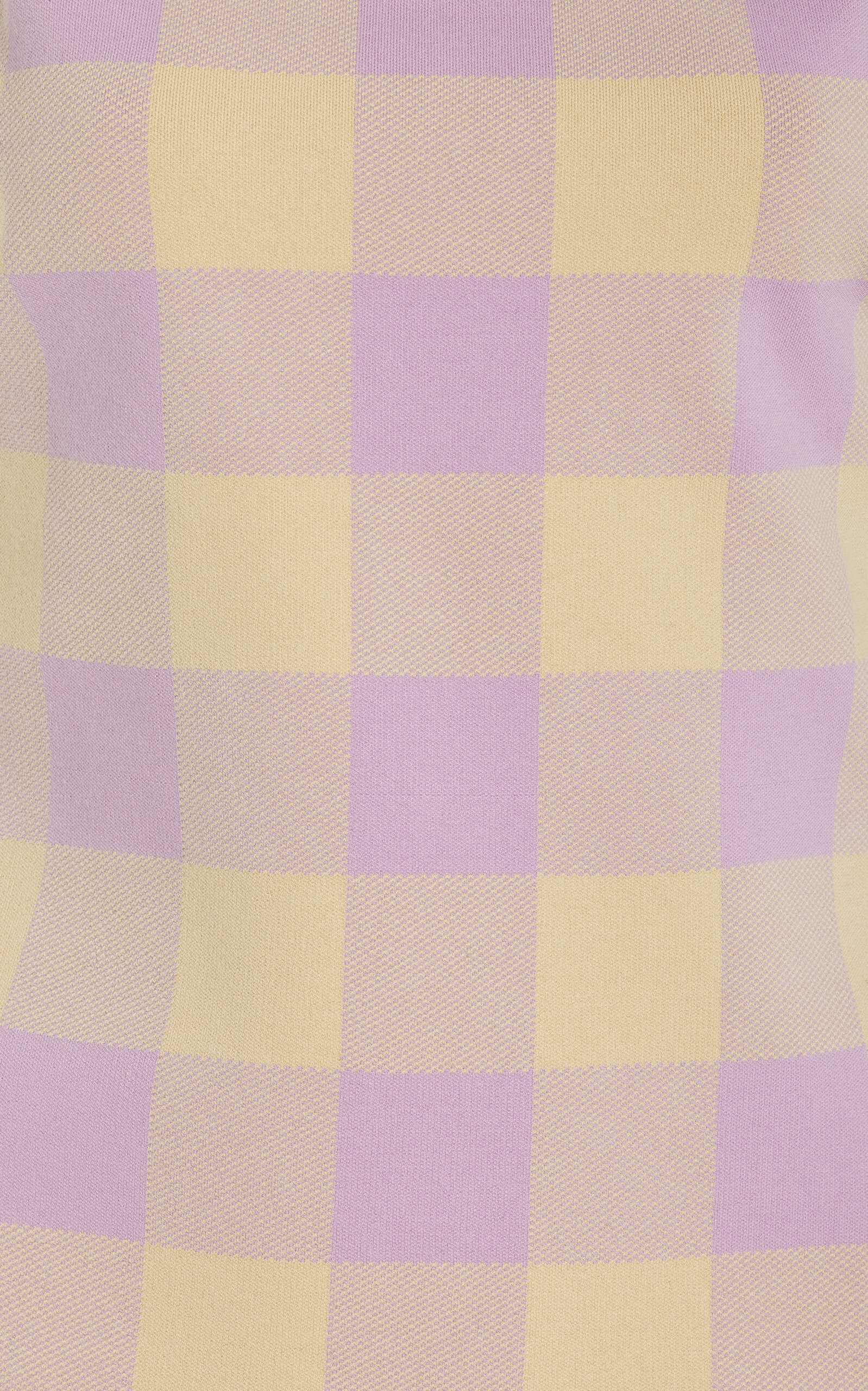 Asher Gingham Cotton-Blend Knit Apron Top purple - 5