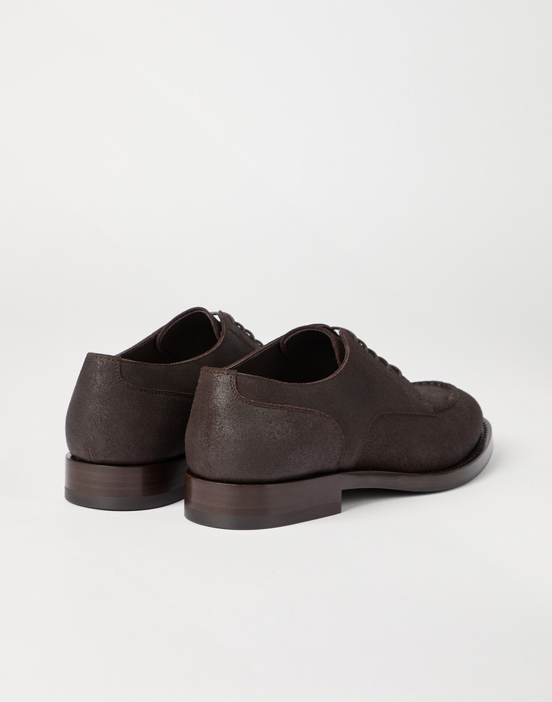 Brunello Cucinelli Oiled suede derbys outlook