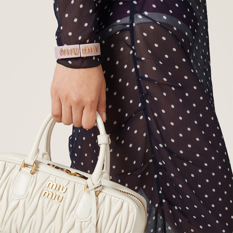 Miu Miu Plexiglas and metal bracelet outlook