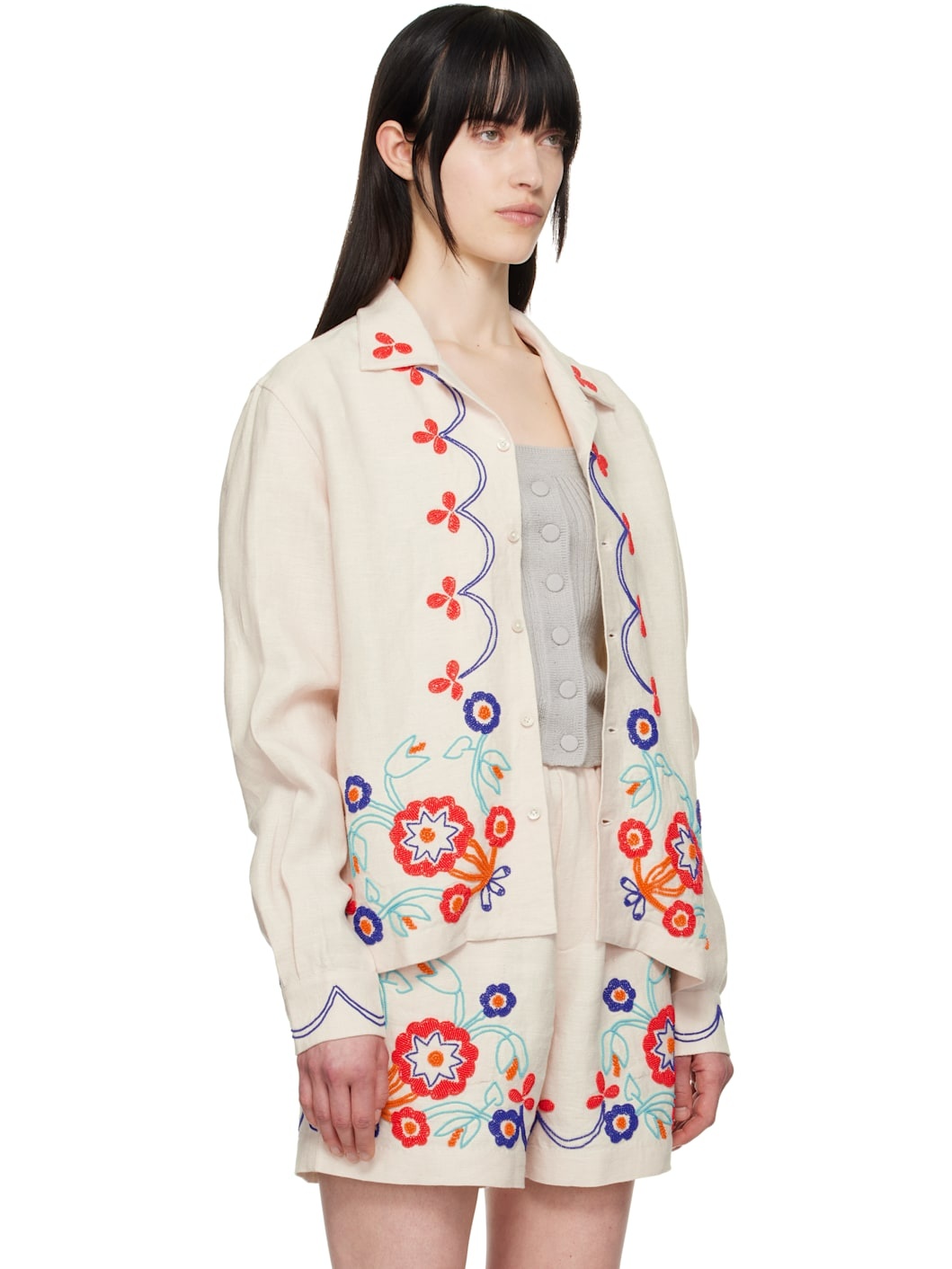 Off-White Beaded Garden Party Shirt - 2