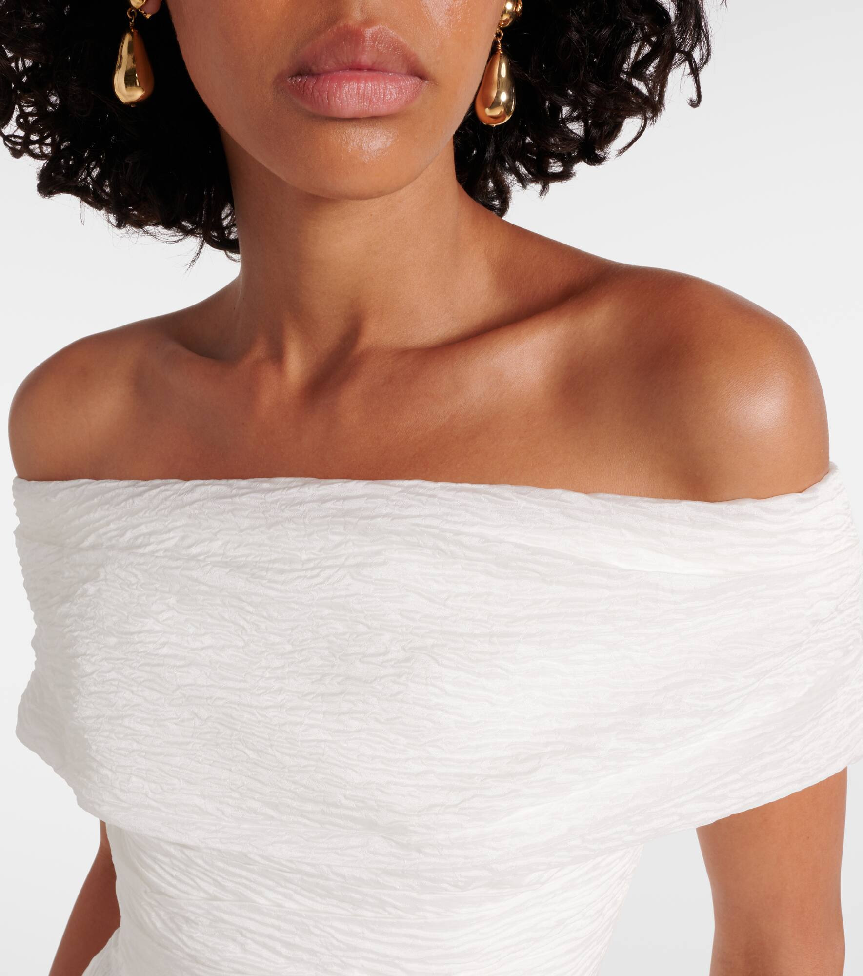 Adalyn off-shoulder brocade midi dress - 4