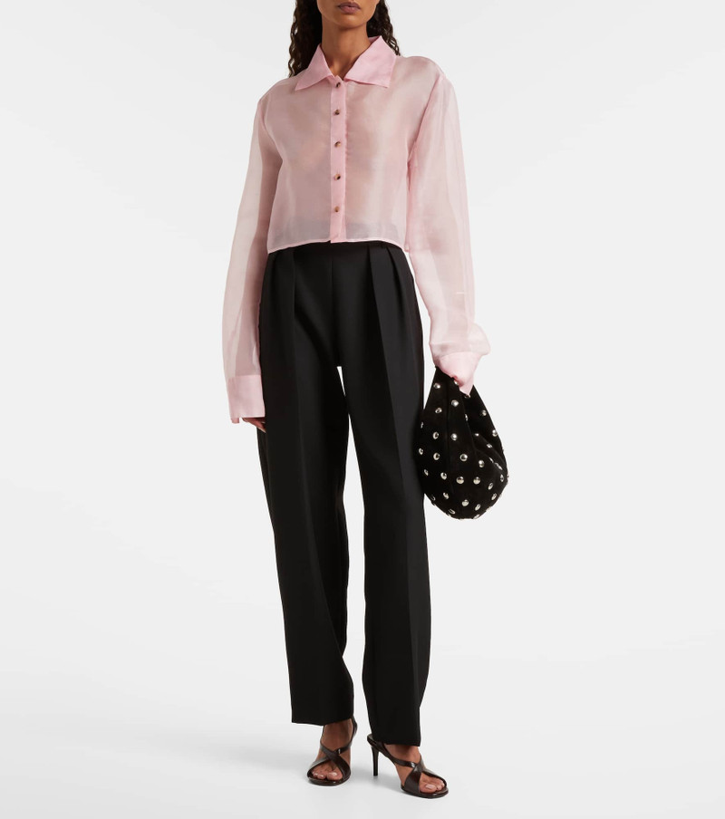 KHAITE Jasen silk organza shirt outlook