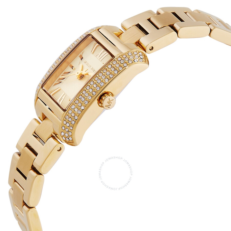 Michael Kors - Michael Kors Emery Quartz Gold Dial Ladies Watch and Bracelets Gift Set MK7510SET - 2
