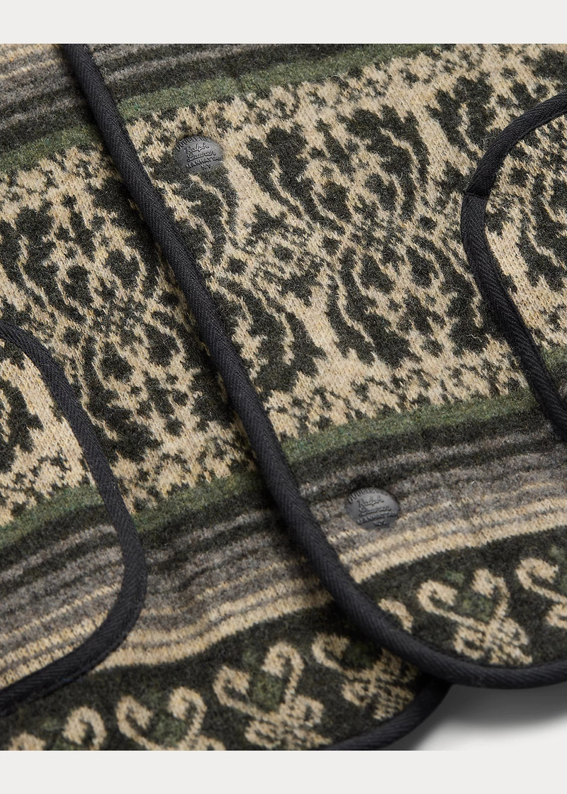 Wool-Cashmere Jacquard Sweater Jacket 4